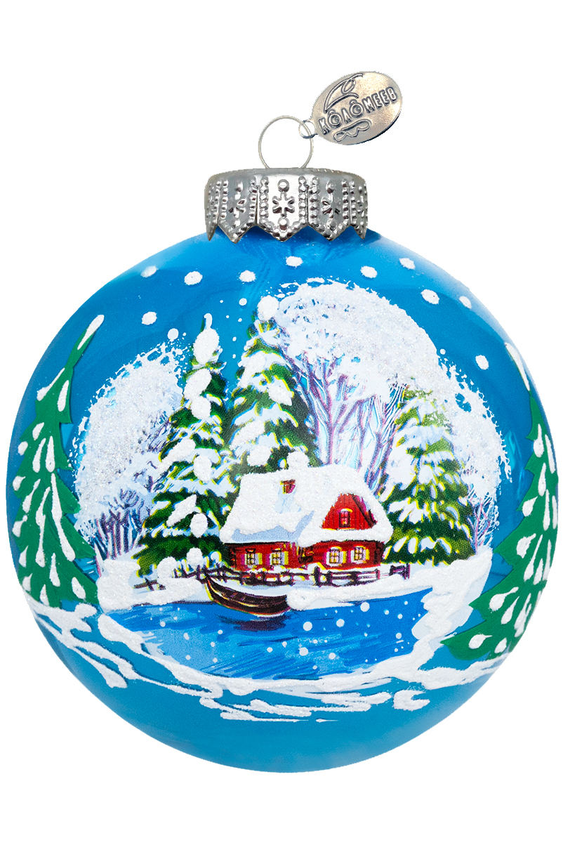 Елочный шар Домик на берегу-2 КУ-80-244041